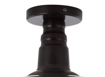 Camila 14" Classic Industrial Indoor/Outdoor Iron LED Semi Flush Mount - JONATHAN Y